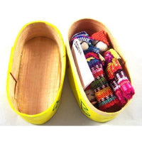 Guatemalan Worry Dolls - traditional box with 4 large dolls - Chile Mojo