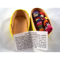 Guatemalan Worry Dolls - traditional box with 4 large dolls - Chile Mojo