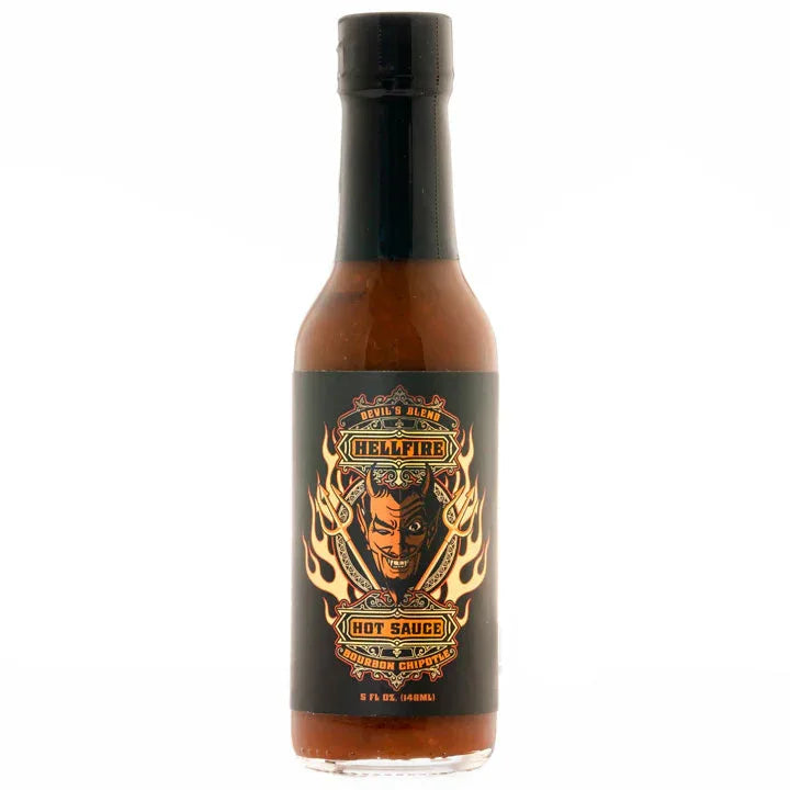 Hellfire Devils Blend Bourbon Chipotle Hot Sauce 150ml - Chile Mojo