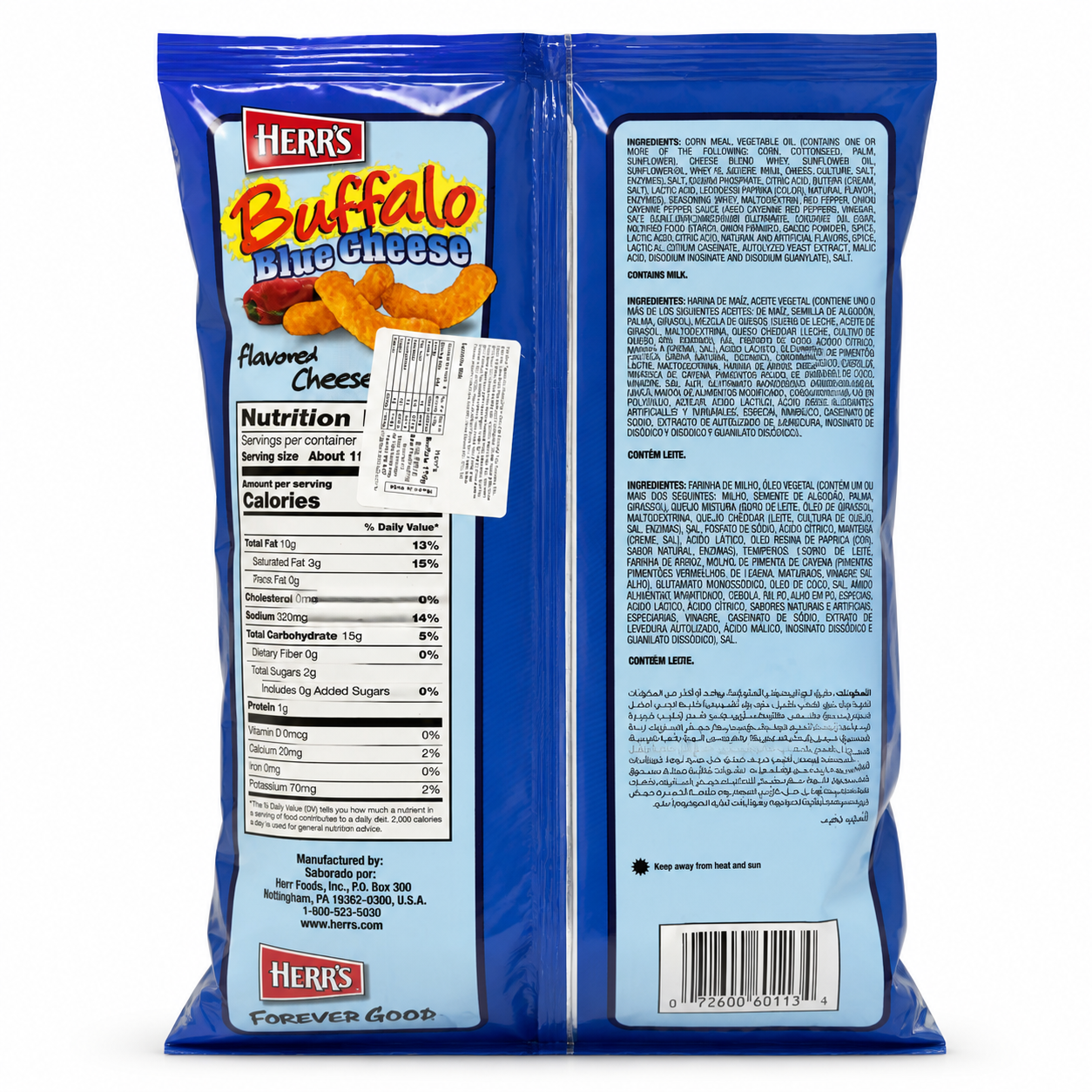 Herr's Buffalo Blue Cheese Curls 170g