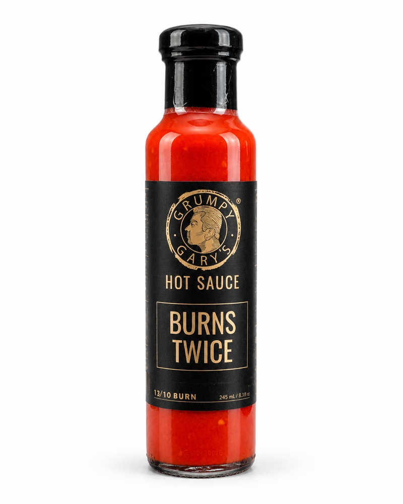 Grumpy Gary's Burns Twice Hot Sauce 245ml