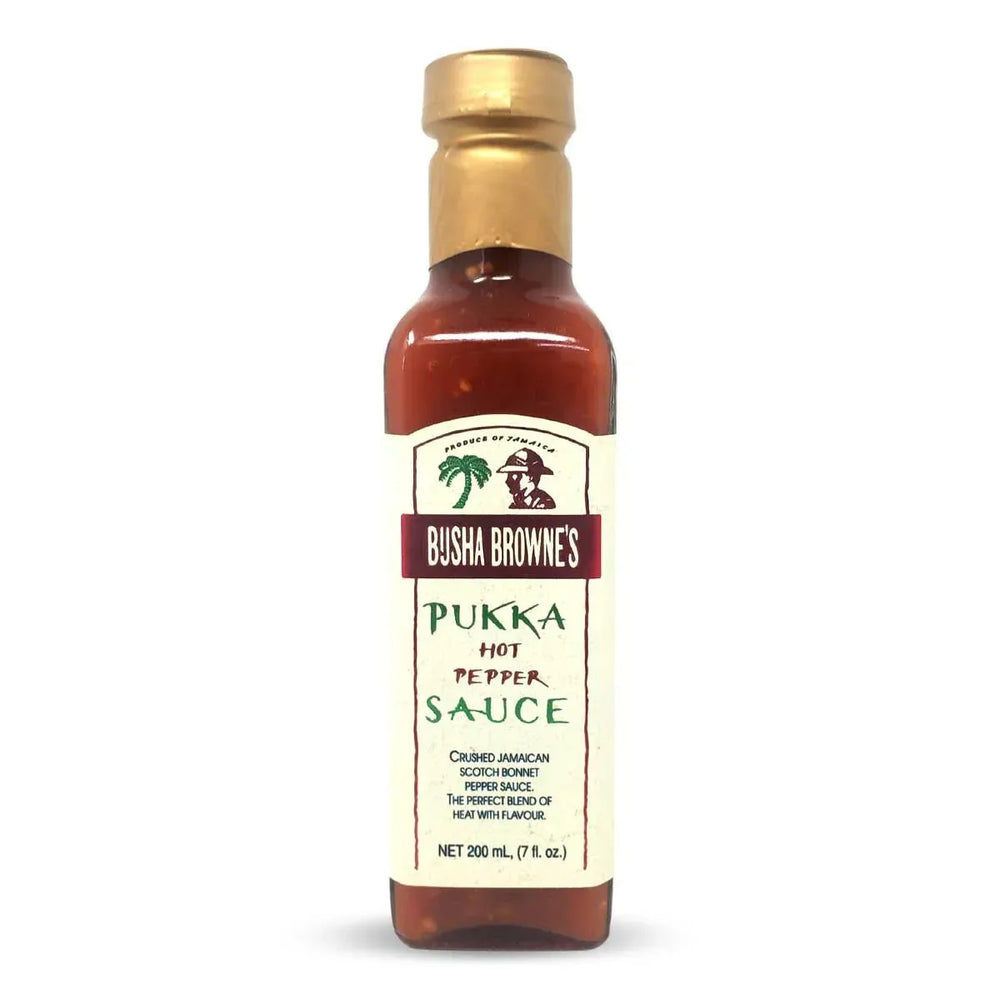 Busha Brownes Pukka Hot Pepper Sauce 200ml (7oz) - Chile Mojo