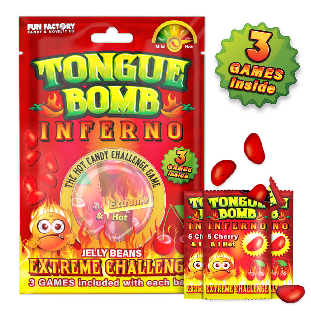 Tongue Bomb Inferno Extreme Challenge Jelly Beans - 3 games in each pack 18gm