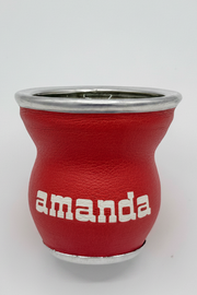 Amanda Glass in Leather Gourd (Medium RED) 150ml