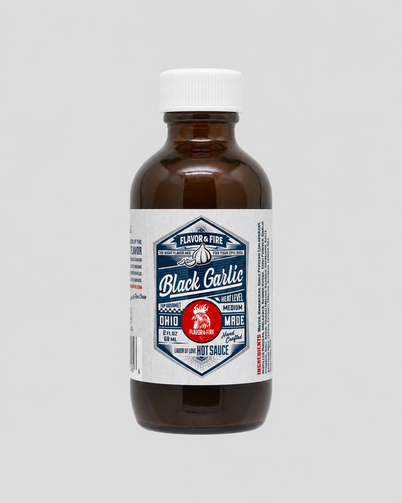 Flavor & Fire Black Garlic Hot Sauce Mini 2oz. (68ml)