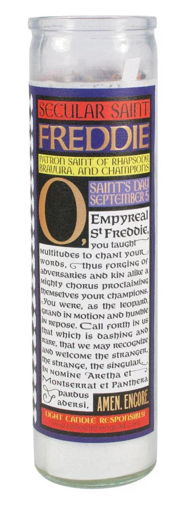 Freddie Mercury Secular Saint Devotional Candle - Chile Mojo