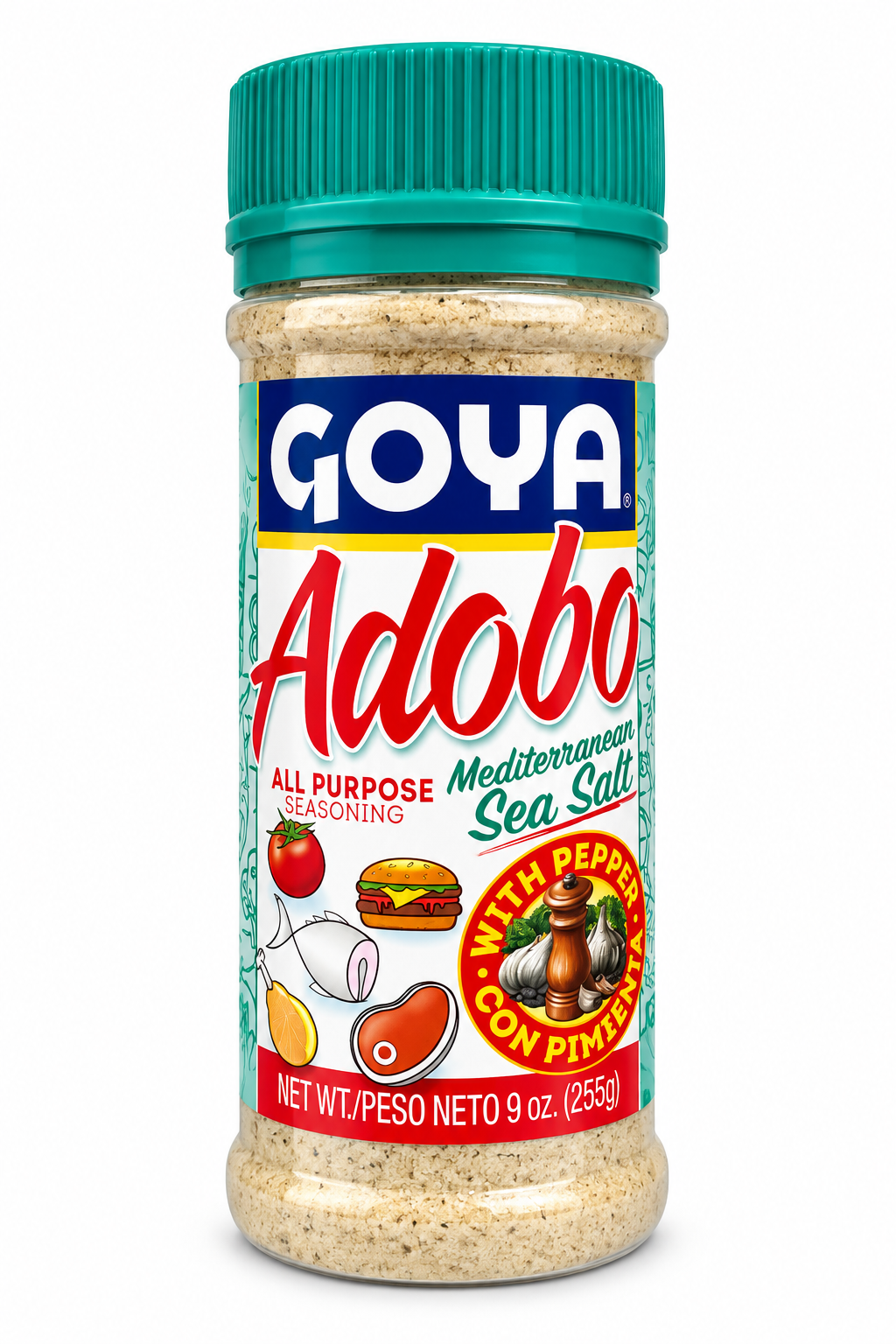 Goya Adobo Mediterranean Sea Salt All Purpose Seasoning 9oz. (255g)