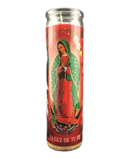 Mexican Candle - Virgin of Guadalupe RED - Chile Mojo