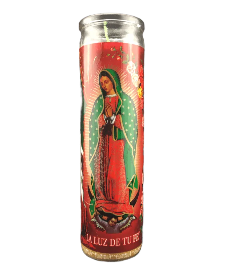 Mexican Candle - Virgin of Guadalupe RED - Chile Mojo