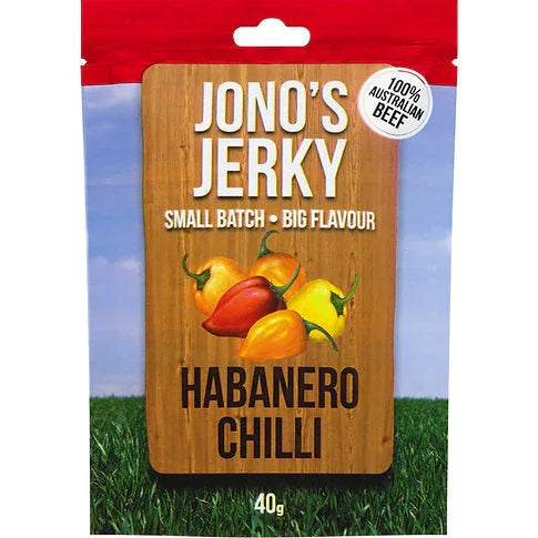 Jonos Jerky - Habanero 40gm - Chile Mojo