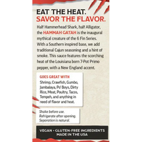 Spicy Shark - Hammah Gatah Hot Sauce 148ml (5oz) - best before Oct 2025 - Chile Mojo