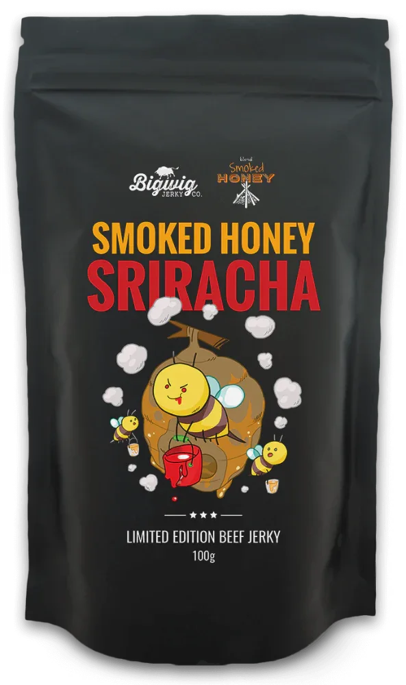 Bigwig Jerky Co - Honey Smoked Sriracha 100gm - Chile Mojo