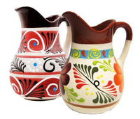 Mexican Ceramic Water Pitcher - Jarra de Ceramica Decorada - Chile Mojo