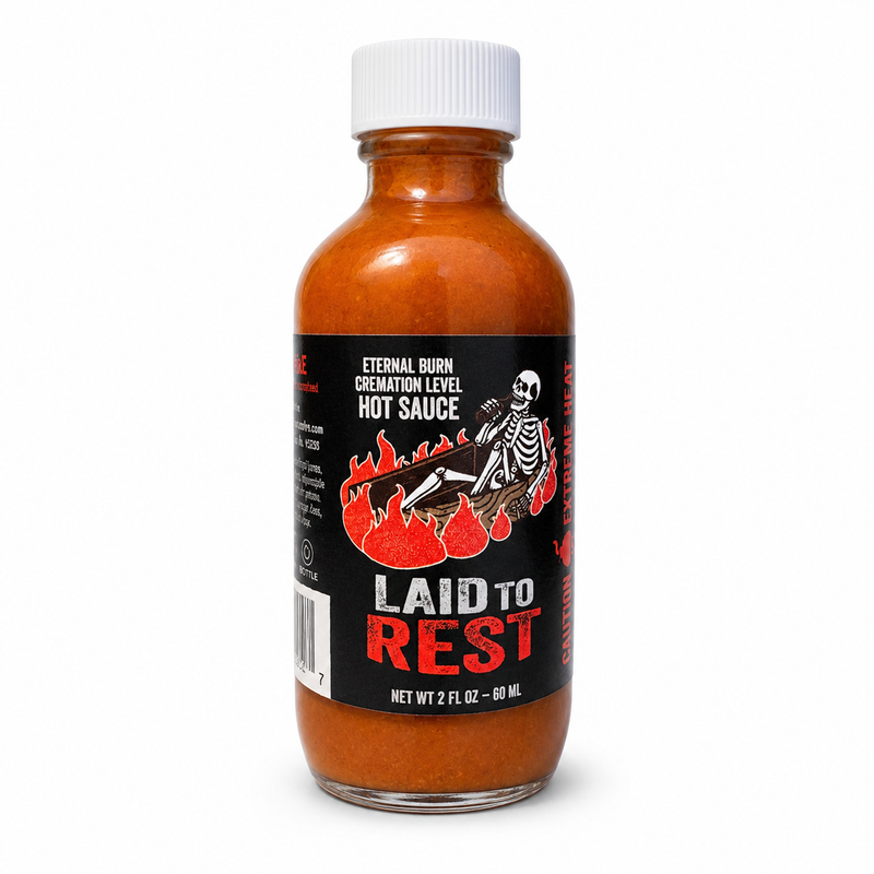 Flavor & Fire Laid to Rest Ultra Hot Sauce Mini 2oz. (68ml)