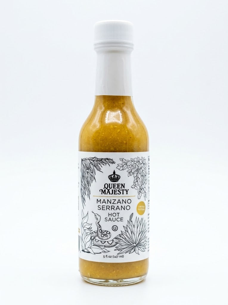 Queen Majesty Manzano Serrano Hot Sauce 5oz. (147ml) Limited Edition