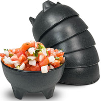 Black Molcajete-style Plastic Salsa Bowls - Chile Mojo