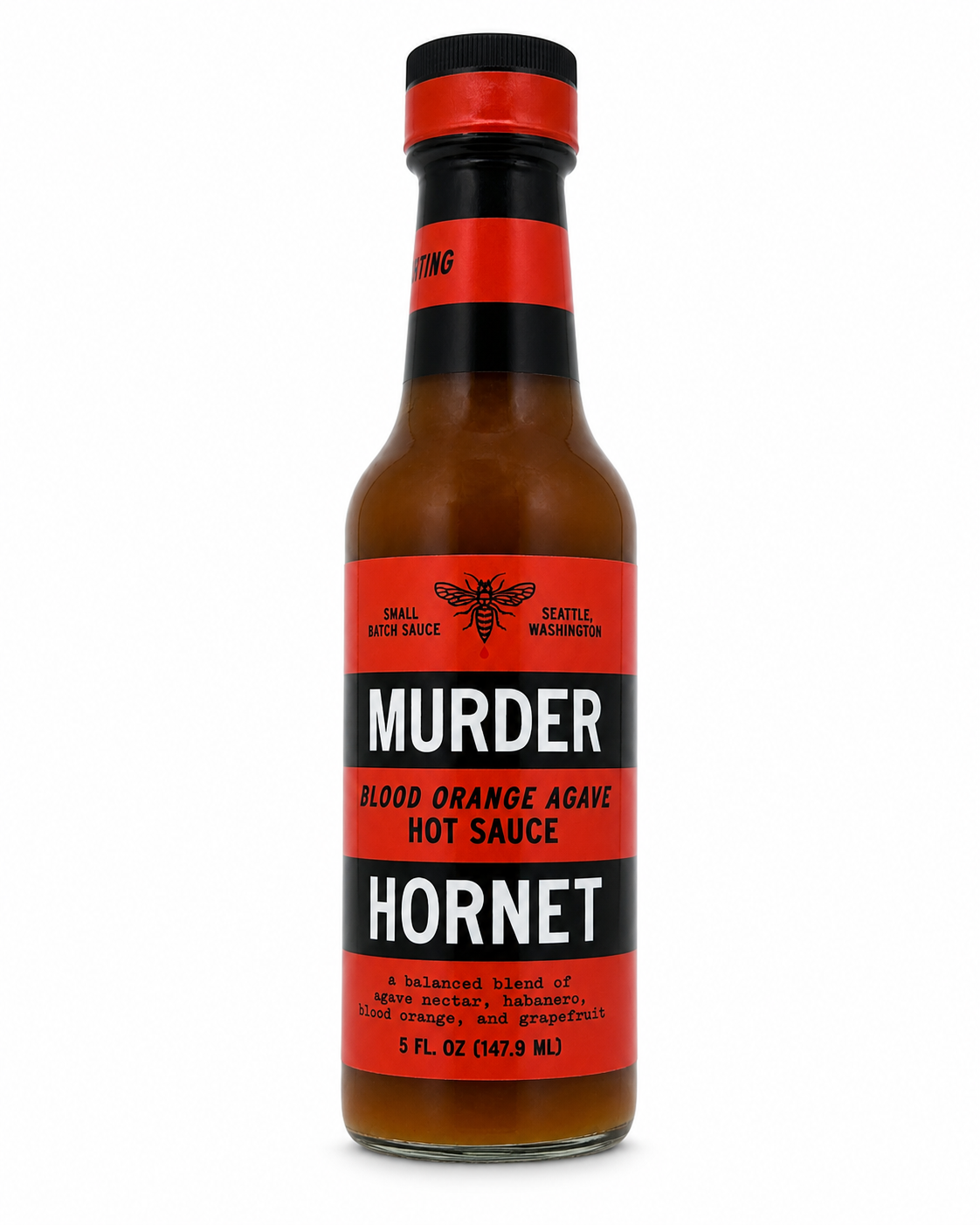 Murder Hornet Blood Orange Agave Hot Sauce 5oz. (148ml)