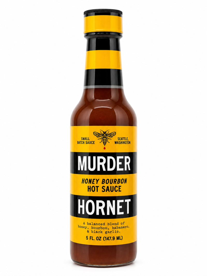 Murder Hornet Honey Bourbon Hot Sauce 5oz. (148ml)