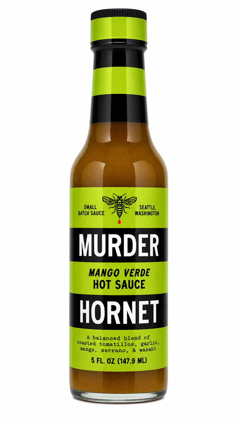 Murder Hornet Mango Verde Hot Sauce 5oz. (148ml)