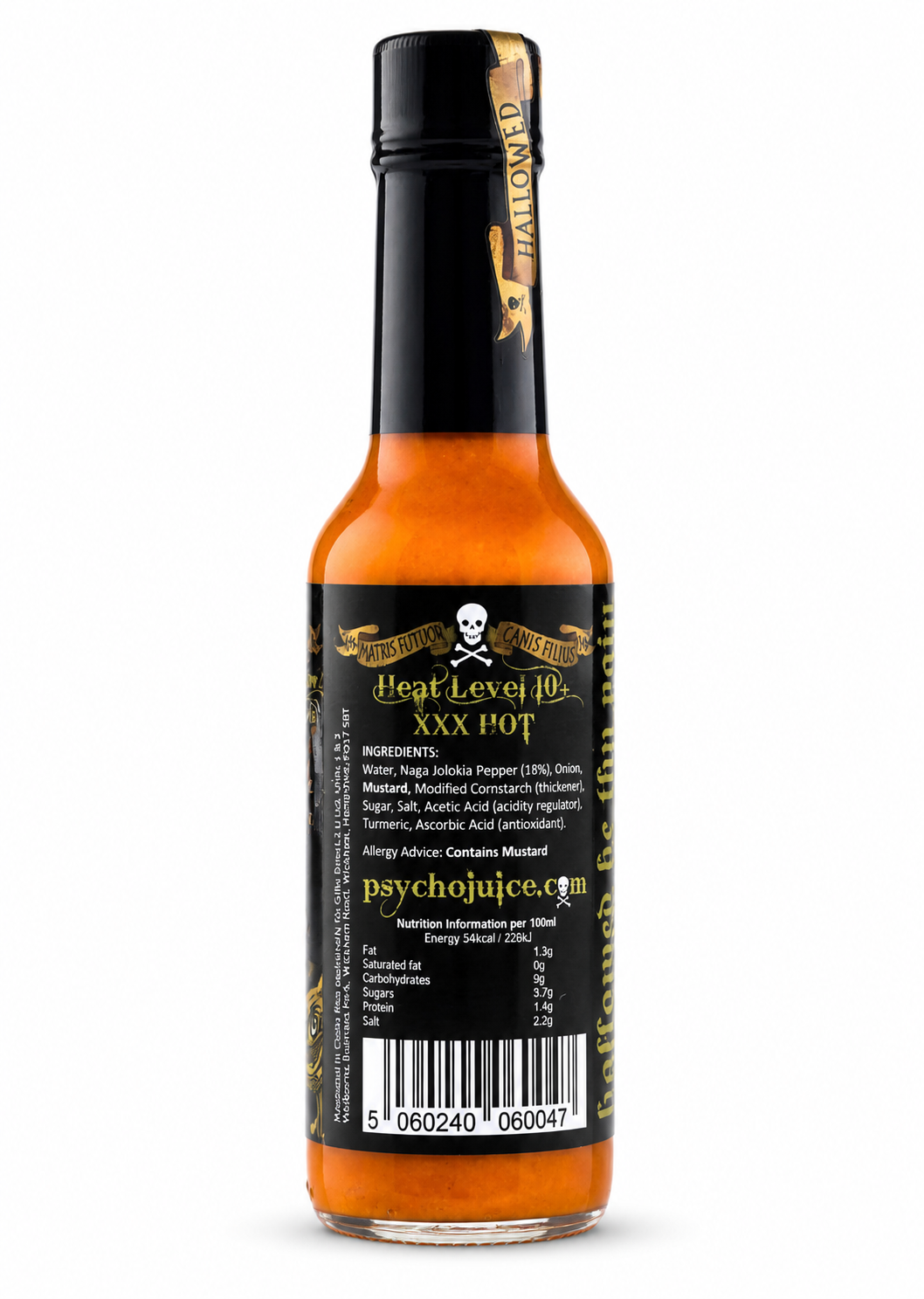 Psycho Juice Mustard Ghost Pepper Killer Hot Sauce 5oz. (148ml)