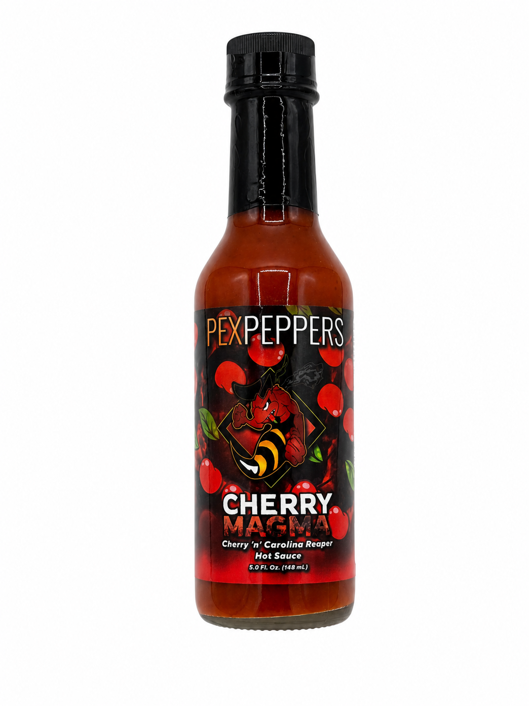 PexPeppers Cherry Magma. Cherry 'n' Reaper Hot Sauce 5oz (148ml)