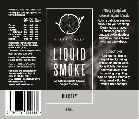 Misty Gully Hickory liquid smoke 200ml