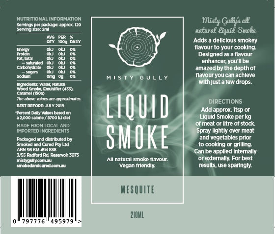 Misty Gully Mesquite liquid smoke 200ml