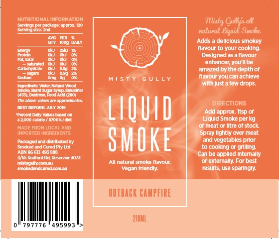 Misty Gully Outback Campfire liquid smoke 200ml