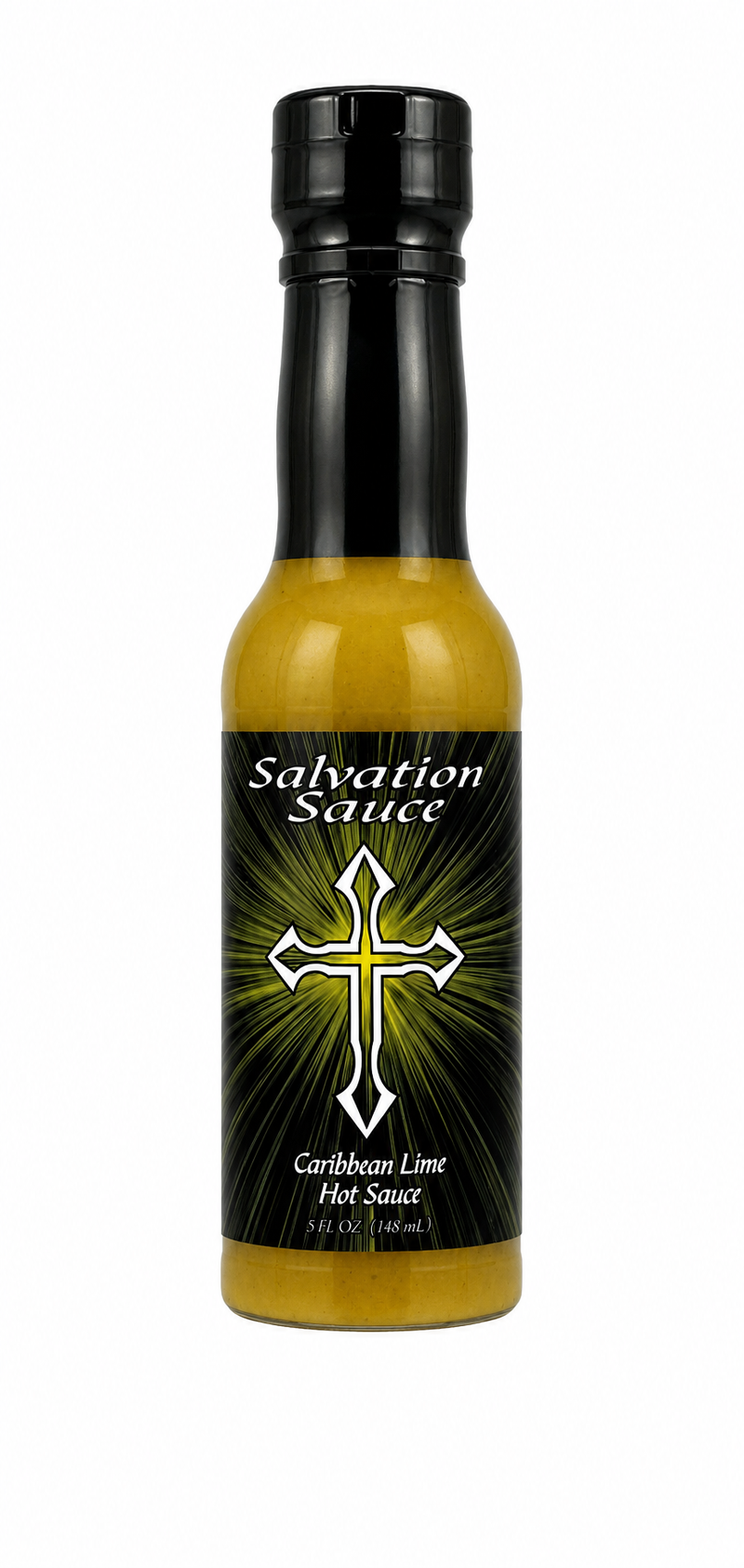 Salvation Sauce by Danny Cash Caribbean Lime Hot Sauce w- mini bible 148ml (5oz)