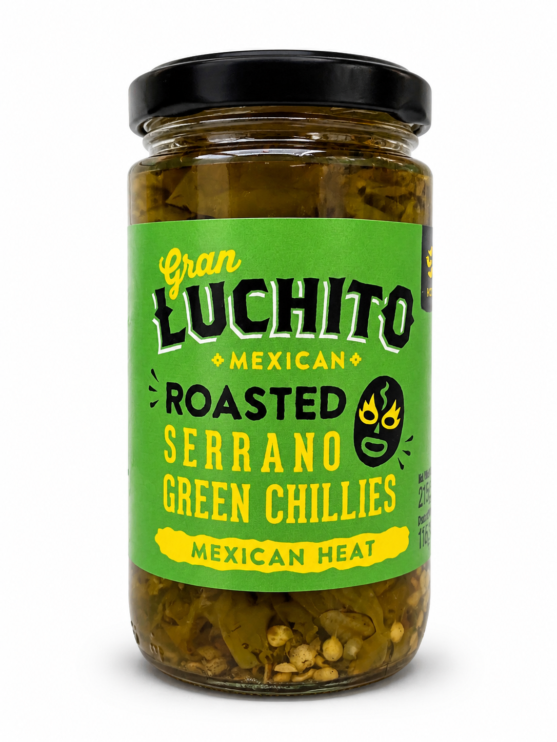 Gran Luchito Roasted Serrano Green Chillies 215g