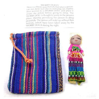 Guatemalan Worry Doll - single doll in fabric pouch - Chile Mojo
