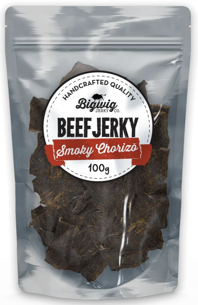 Bigwig Jerky Co - Smoky Chorizo Beef Jerky 100gm - Chile Mojo
