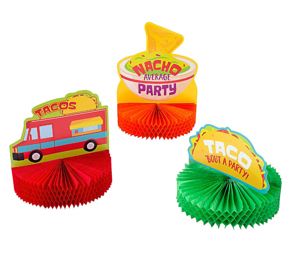 Taco Table Centrepieces - 3 Piece Set