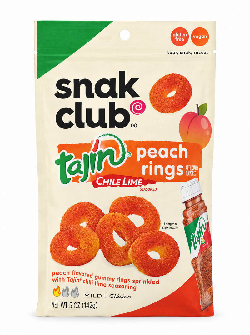 Tajin Chile Lime Peach Rings 5oz. (142g)