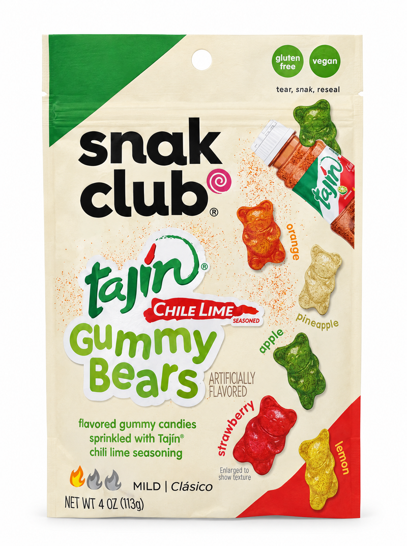 Tajin Snak Club Chile Lime Gummy Bears 4oz. (113g)