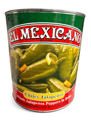 Chiles canned Jalapeno whole El Mexicano A10