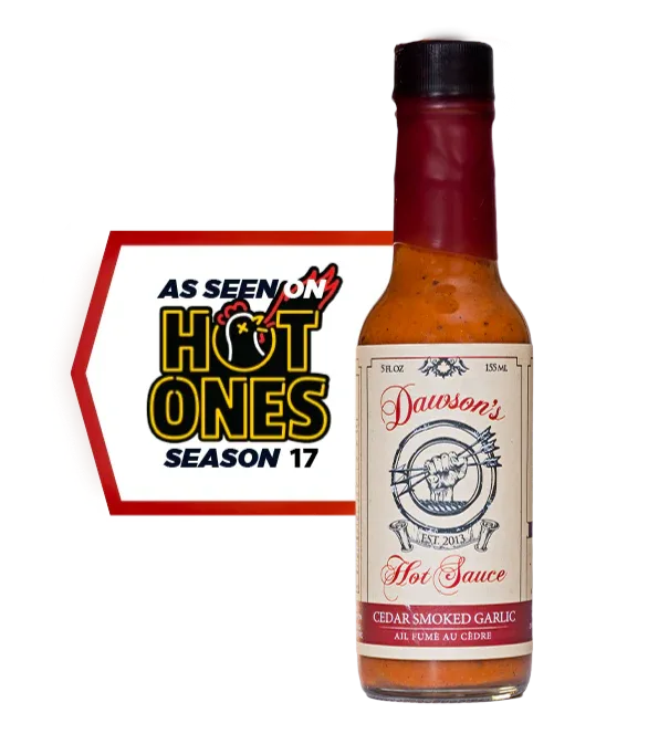 Dawsons Hot Sauce - Cedar Smoked Garlic 155ml - Chile Mojo