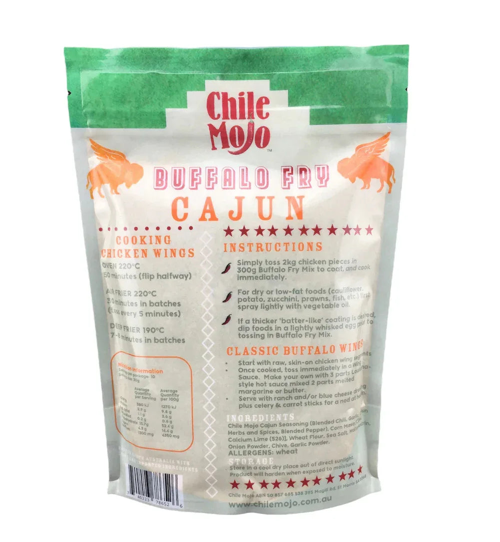 Chile Mojo Buffalo Fry Mix - Cajun Style 300gm - Chile Mojo