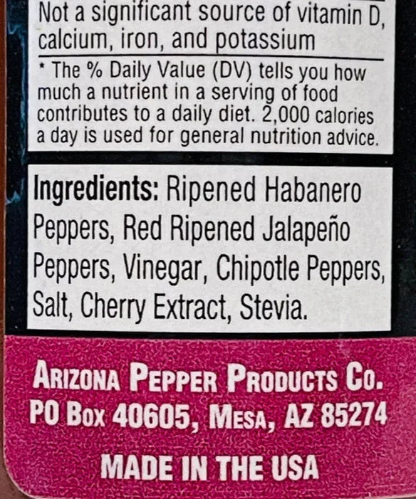 Arizona Gunslinger CHERRY Chipotle Habanero Hot Sauce 148ml (5oz) - Chile Mojo