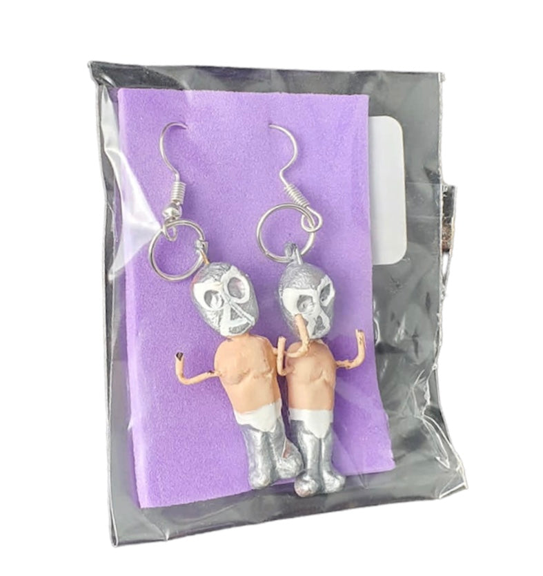 Day of the Dead clay figurine earrings