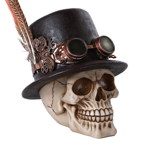 Steampunk Skull - cast resin figurine