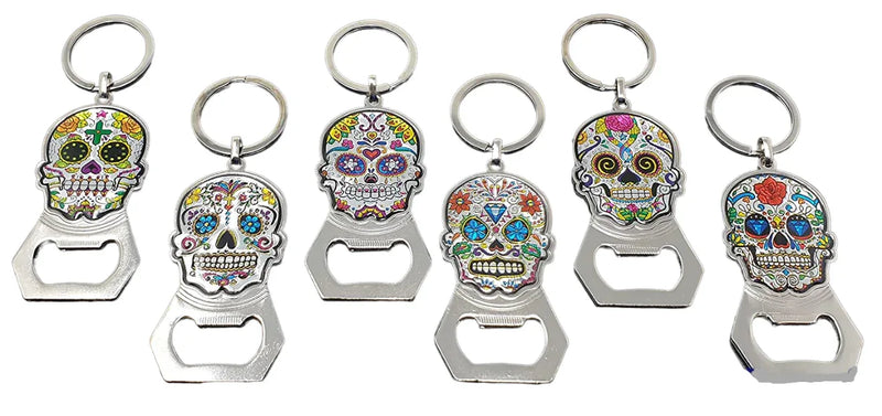 Sugar Skull Key Ring Bottle Opener - Chile Mojo