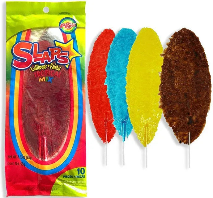 Pigui Slaps Mexican Candy Tropical Flavor Mix - 10 pieces (95gm) - Chile Mojo