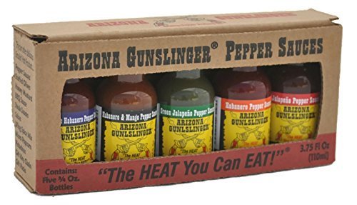 Arizona Gunslinger 5-flavour Mini Hot Sauce Sampler Pack - 5 x .75oz (22ml)