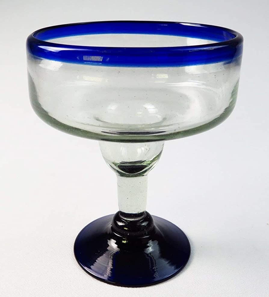 Mexican recycled glass - hand blown Margarita Glass