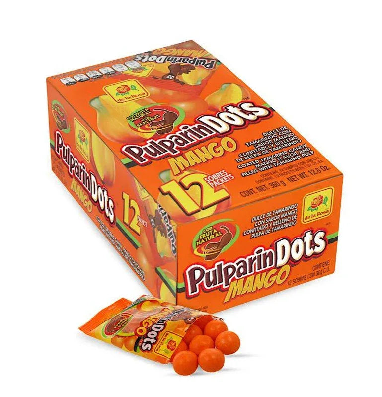 De la Rosa Pulparindots Tamarind Candy Mango - Chile Mojo