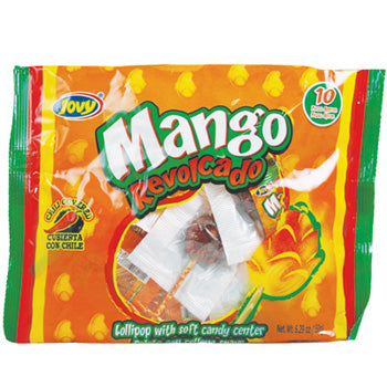 Jovy Mango chili covered Mexican lollipops - some sticky - best before Aug 2023