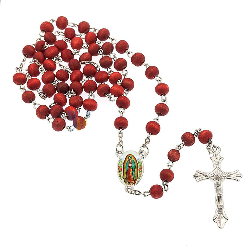 Virgin de Guadalupe rosary beads
