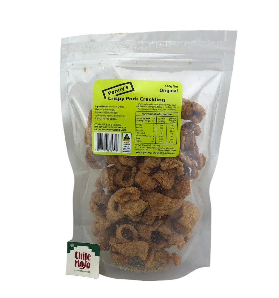 Pennys Pork Crackling Chicharron Original 140gm