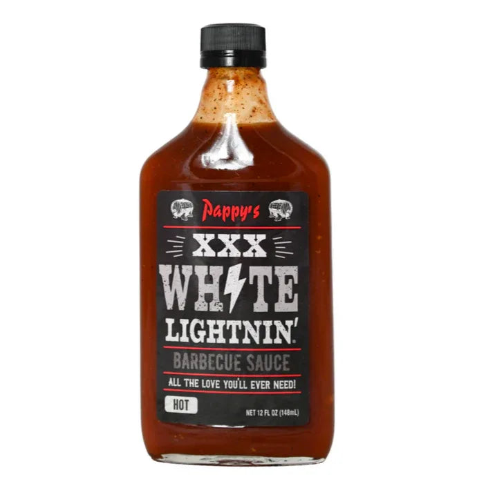 Pappys XXX White Lightnin BBQ Sauce 375ml (12oz) - Chile Mojo